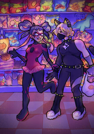 Late night shopping, 2026 (Miley and LadyBug designs belong to @moi_kes on X)
